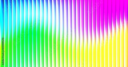 Ribbed glass effect colorful gradient striped refracted vector background. Abstract distorted acid blur creative bright textured backdrop for banners, posters