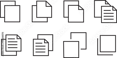 Copy icon sign in line style. copy duplicate layer icon copy paste icon for websites, apps
