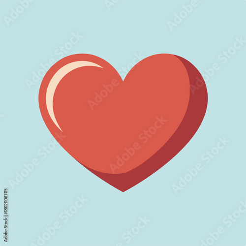 vector illustration of a red heart