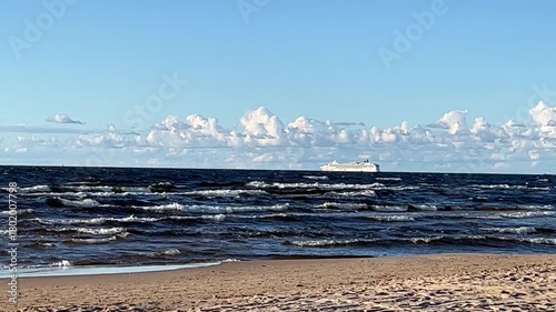 baltic sea beach summer waves jurmala latvia