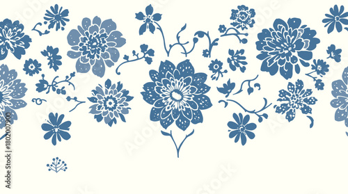 blue floral background