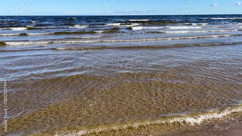 baltic sea beach summer waves jurmala latvia