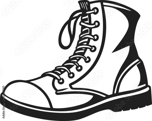 black vector illustration of a shoe