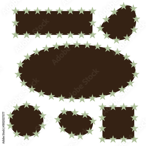 set of vector frames star border journal element element shapes decoration scrapbook
