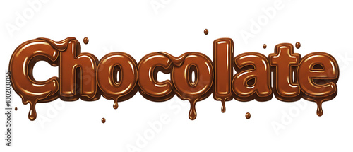 Realistic Chocolate 3D Text Effect Design for Sweet Typography and Dessert Branding


