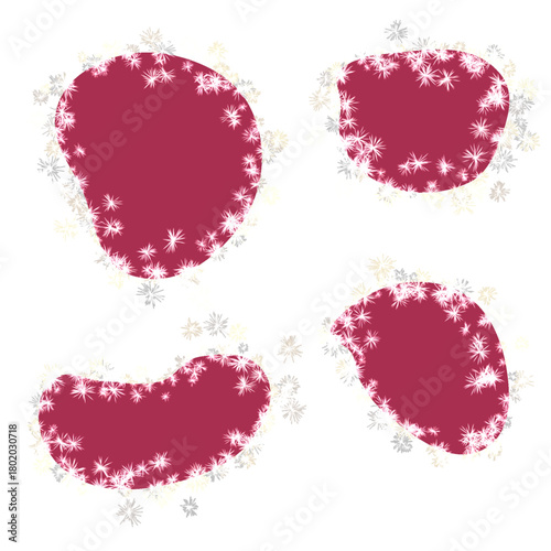 abstract grunge element with red frame and firework christmas decoration banner 