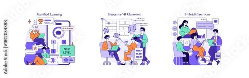 Innovative Educational Concepts with Vector Illustration