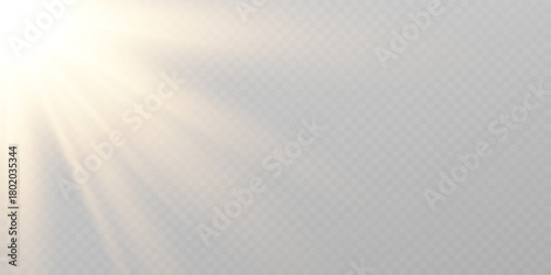Shining sun lens flare burst vector sunlight glow.