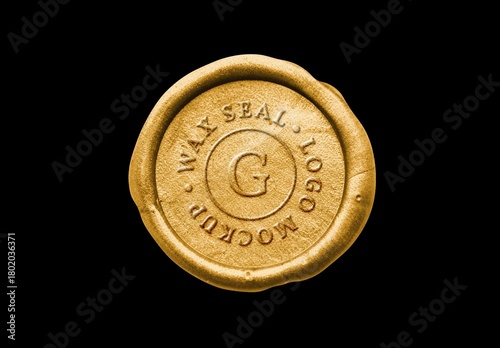 Embossed Wax Seal Logo Mockup