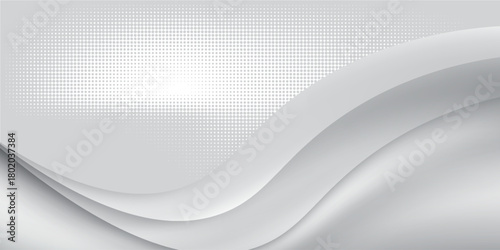 ocean wave and halftone flow theme pearl tone technology comunication theme background for advertisement banner