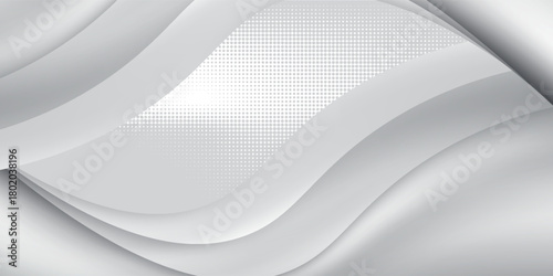 ocean wave and halftone flow theme pearl tone technology comunication theme background for advertisement banner