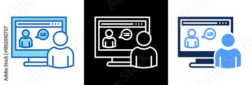 Online Interview tripplestyle icon