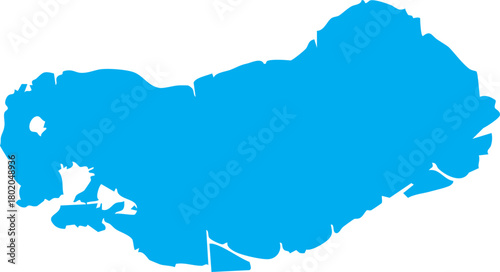 Lake Mattamuskeet, North Carolina Vector Map Shape