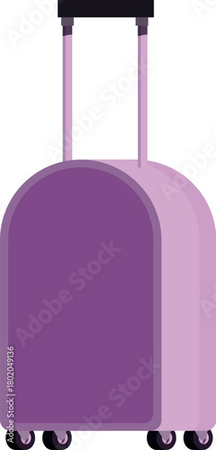 Rolling suitcase with extended handle, ideal for travel and tourism