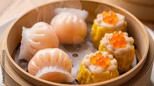 Authentic Chinese Dim Sum Delights Steaming Baskets of Exquisite Flavors