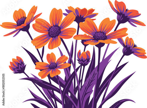 Floral Elegance Collection: Line Art and Colorful Botanical Bouquets for Creative Design