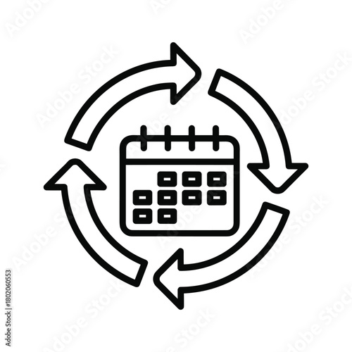 Simple line art icon of a woven basket