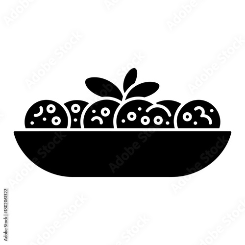Enchilada icon Silhouette vector style on white background