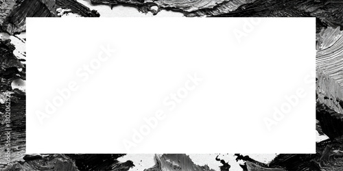 acrylic brush painted grunge border frame with soft and bold watercolor stains and splashes of various hand drawn brush texture.