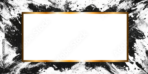 acrylic brush painted grunge border frame with soft and bold watercolor stains and splashes of various hand drawn brush texture.