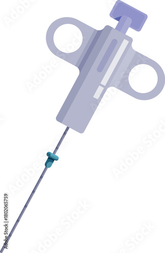 Epidural catheter introducing local anesthetic into spine for pain relief during medical procedures