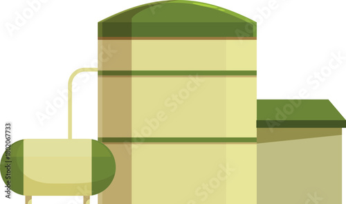 Processing plant infrastructure featuring storage tanks, pipes, and connected facilities, symbolizing industrial resource management and production