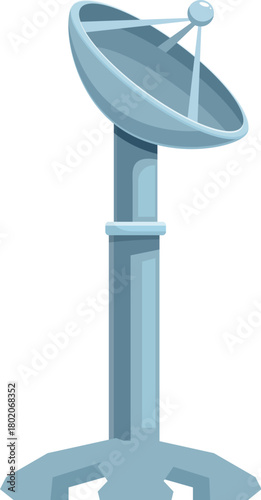 Satellite dish receiving and transmitting data, exploring the universe, searching for extraterrestrial life, and facilitating global communication