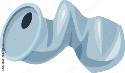 Crumpled aluminum can representing environmental issues and the importance of recycling