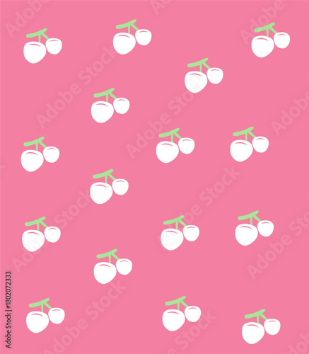 Minimalist Cherry All-Over Print T-shirt