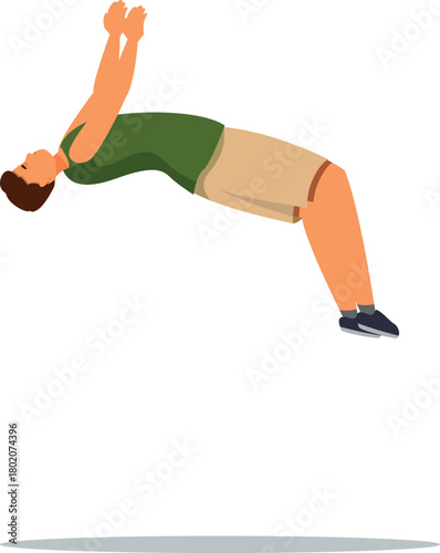 Athlete practicing a backflip, showcasing agility and strength in parkour or gymnastics