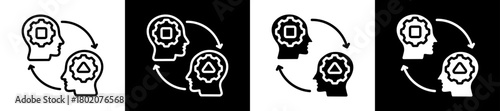 Behavior Modification Icon Set In Black And White Filled Style Collection