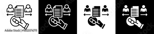 Intervention Icon Set In Black And White Filled Style Collection