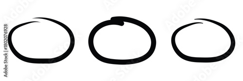 Hand-Drawn Red Circles & Ovals – Doodle, Grunge, and Marker Highlight Frames Vector Collection