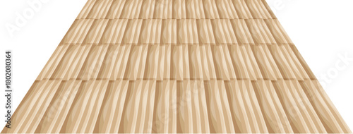 Wooden floor creating a perspective effect, ideal for backgrounds and interior design projects