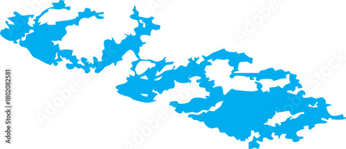 Lake Vermilion, Minnesota Vector Map Shape Editable Vector