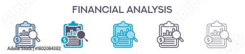Financial Analysis Element For Design Graphic - Multi Styles