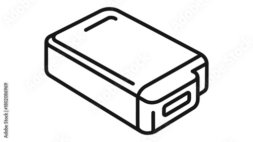 External solid state drive (ssd) for high-speed portable data storage and backup technology. Vector