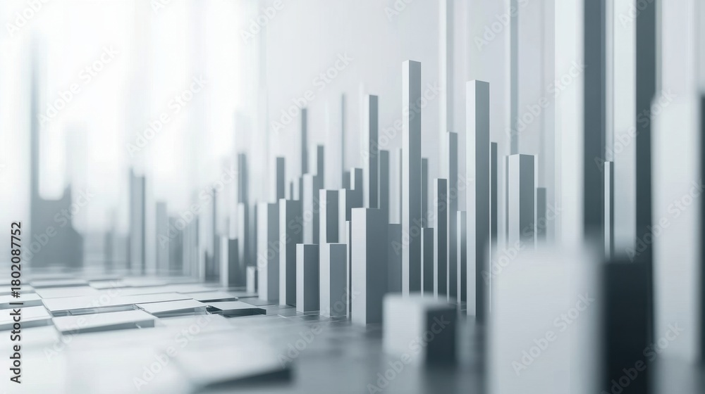Obraz premium Abstract Data Visualization Modern Cityscape.