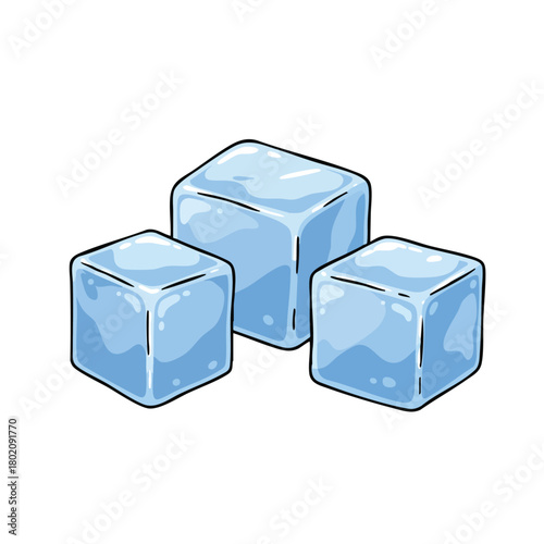 Ice cubes in a playful arrangement for refreshing drinks and cool beverages enjoyment throughout summer days 