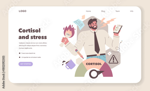 Businessman Juggling Tasks Under Stress Vector Illustration