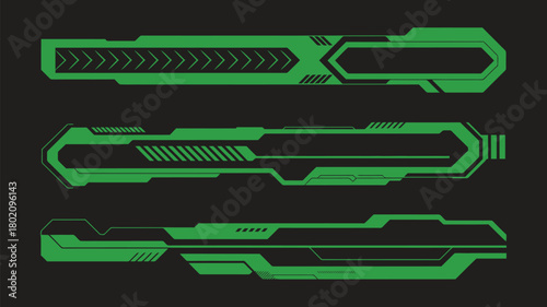 green car racing vector design set with simple stripes, sport decals, vinyl elements, and bold automotive decoration, perfect for dynamic motorsport graphics and high-energy vehicle wrap concepts.