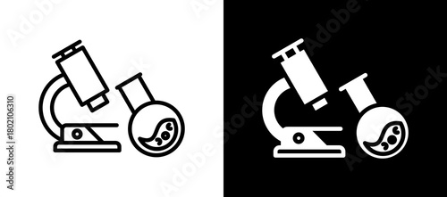 Laboratory Test whiteblack icon