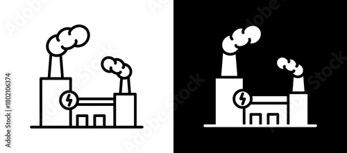 Power Plant whiteblack icon