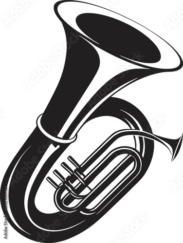 Trumpet silhouette vector art illustration file  2
