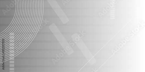 Abstract white glowing geometric lines on gray background. white and black background with white circle rings. Crossing line patterned background. Vector modern grey wave curves line for banner design