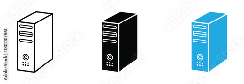 computer server icon, flat design best vector icon