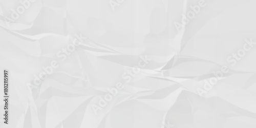 Crumple crushed white obsolete rumple craft design. wrinkle ripped creased white crumple aged closeup paper background.	
