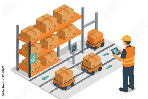 Innovative warehouse automation with robot carriers for efficient logistics and modern inventory management solutions