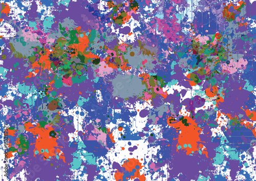 Abstract Vector Colorful Splash Pattern Background. Paint Effect Background. Illustration Vector Design.