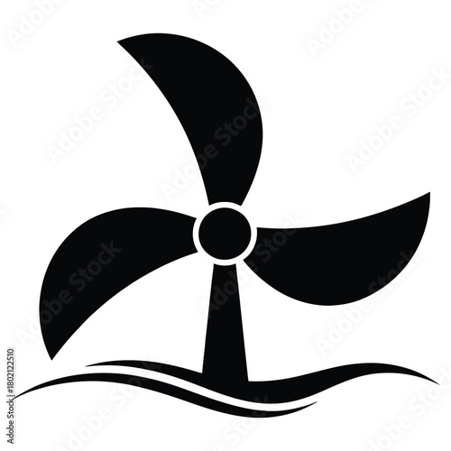 Boat propeller isolated on white background, a vital component for marine propulsion and navigation in water